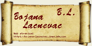 Bojana Lačnevac vizit kartica